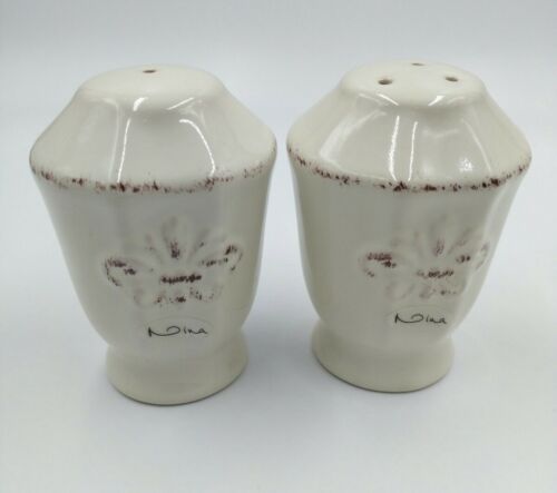 Nina Campbell PROVENCE IVORY Salt & Pepper Shakers