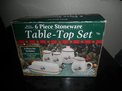 Royal Seasons 6 Piece Stoneware Table-Top Set!!!NIB!!!