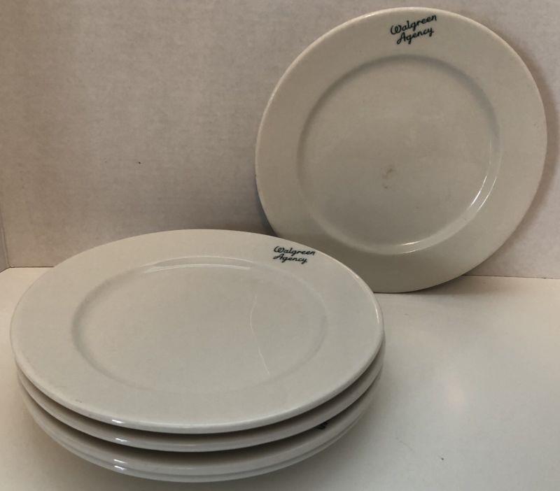 Vintage SYRACUSE CHINA Walgreen Agency 9” Restaurant Ware Set of 5 Plates