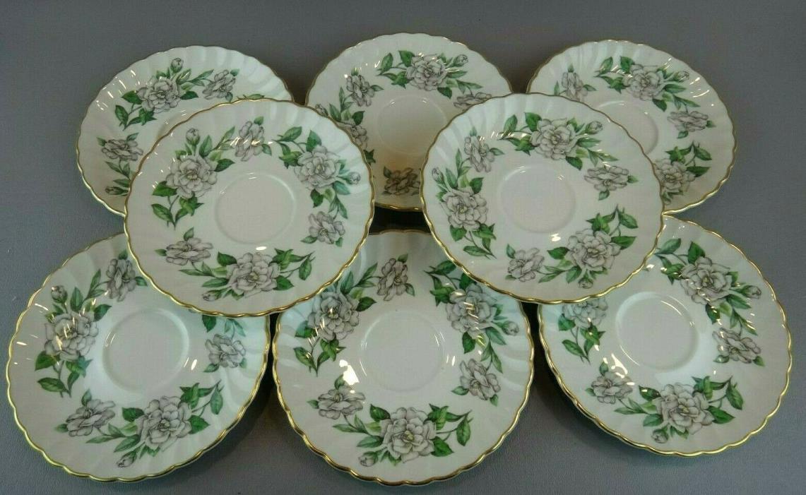 8 Syracuse China GARDENIA Saucers for Cups ~SAUCERS ONLY ~