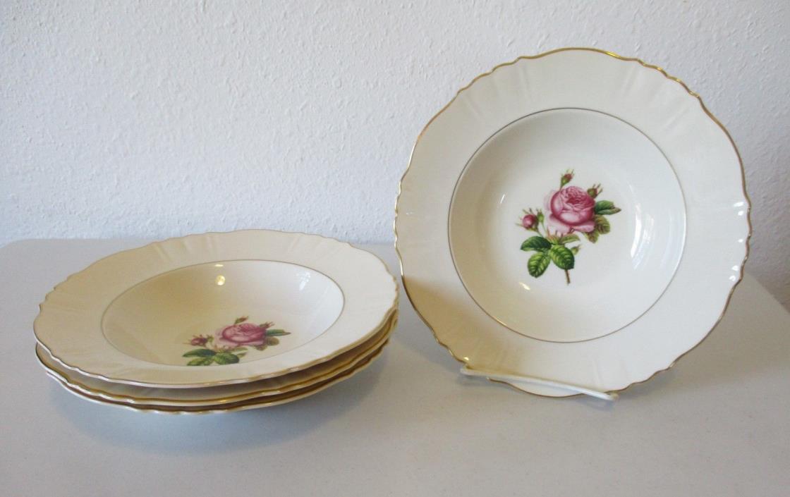 4 Syracuse Federal Rosalie Rimmed Soup Bowls 8