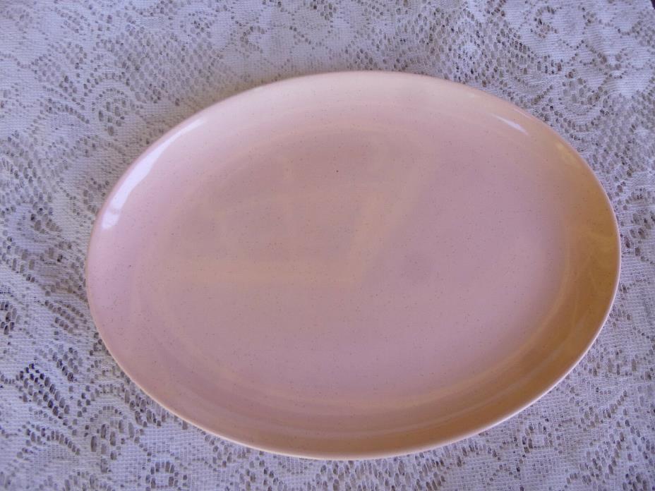 Vintage Taylor Smith Taylor Pebbleford Pink  Oval Serving Platter 11 1/4