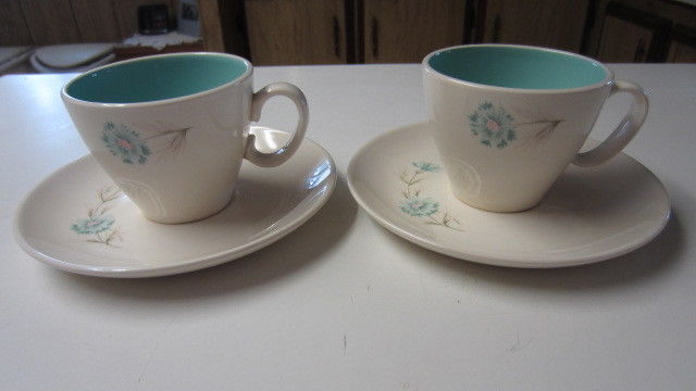 2) Taylor Smith Taylor Boutonniere Cup & Saucers / Sets, BIN