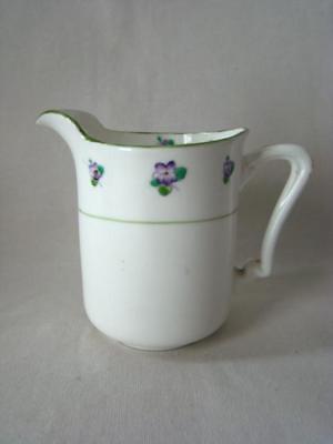 Vintage Bone China Hand Painted TUSCAN CHINA Pitcher Creamer, VIOLETS & Clover