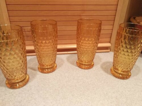 Villeroy Boch crystal Amber highball glass set of four made in Germany.