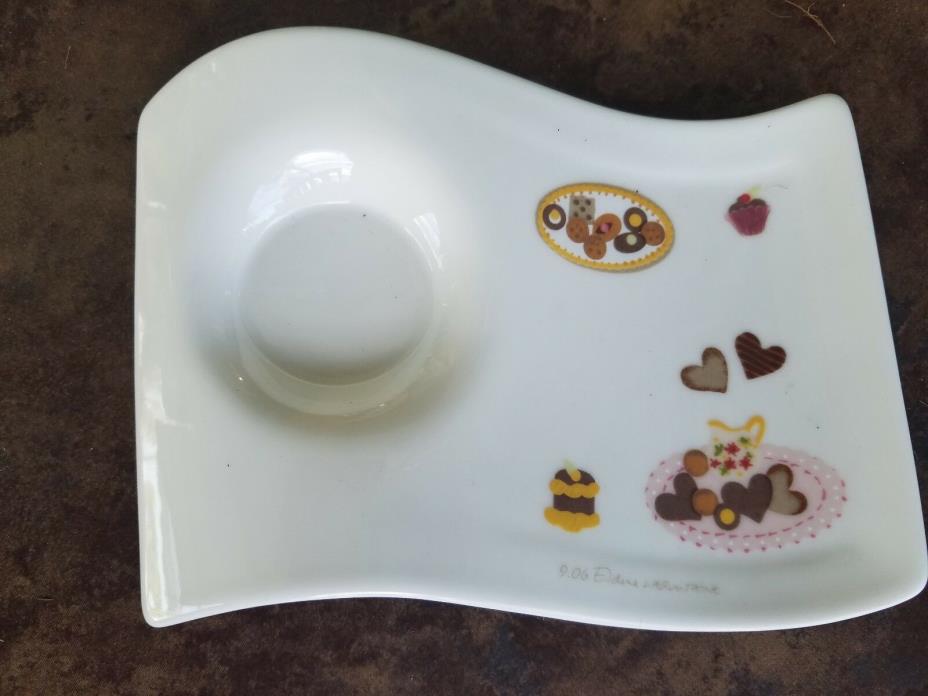 Villeroy and Boch New Wave Caffe Cookies Party Plate Small New with Sticker