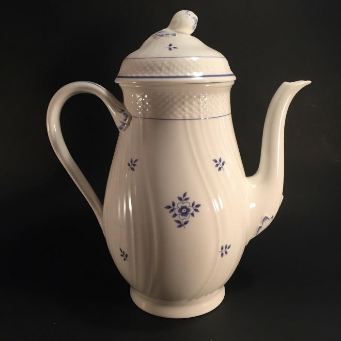 Villeroy & Boch COBURG Coffee Pot Blue & White Flowers Heinrich Germany