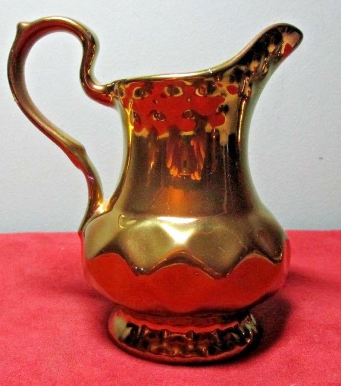 Vintage WADE Pottery GOLD LUSTERWARE CREAMER ~ Made in England