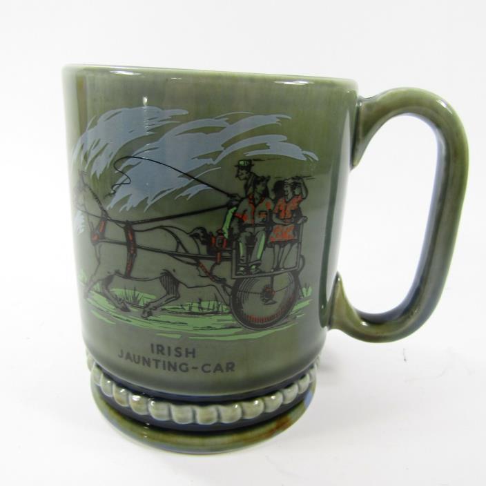 Wade Irish Porcelain IRISH JAUNTING CAR Design 12 oz Handled Mug IRELAND