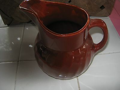 WATT POTTERY 16 KOLOR KRAFT BROWN PITCHER