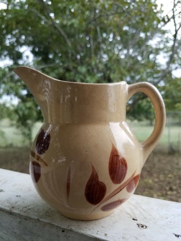 VINTAGE WATT POTTERY #15 USA CREAM PITCHER *AUTUMN FOLIAGE*