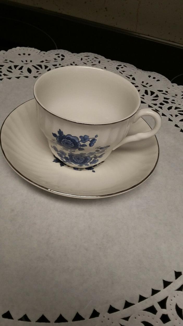 Wedgwood ROYAL BLUE IRONSTONE Cup & Saucer Tea Made in England