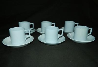 6 Wedgwood Jasperware Jasper Blue Espresso Demitasse Cup & Saucer Sets