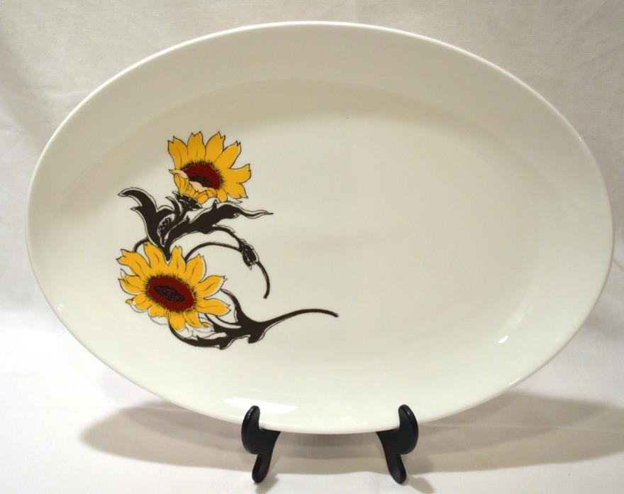 SUSIE COOPER BY WEDGWOOD BLACK EYED SUSAN 14 INCH OVAL PLATTER