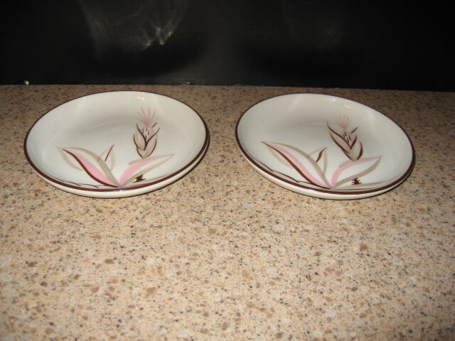 Vintage WINFIELD DRAGON FLOWER Hand Crafted Porcelain ~ 2 Bread & Butter Plates