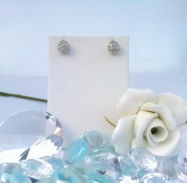 HIGH QUALITY STUD POST MADE OF GENUINE 925 STERLING SILVER 8MM BALL EARRINGS