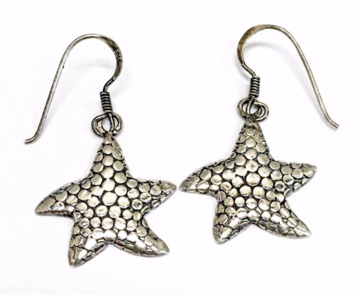 Beautiful Set Of Sterling Silver Starfish Earrings