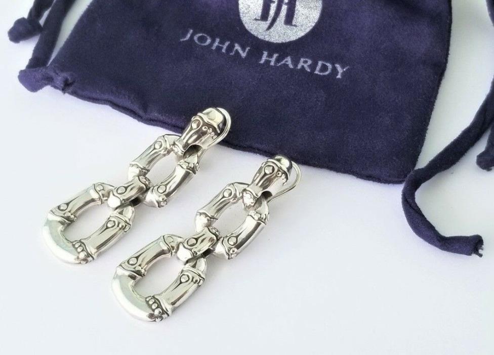 John Hardy ULTRA RARE Bamboo Double Door Knocker Dangle Earrings - Pristine!!!!!