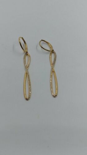 Samuel Aaron Figure Eight Earrings, Gold Plated