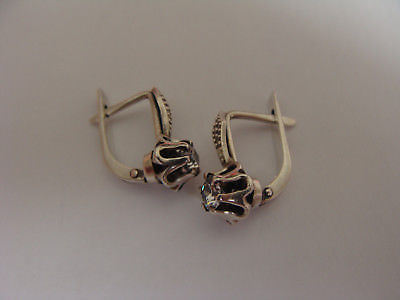 RUSSIAN SILVER 875 DELICATE EARRINGS