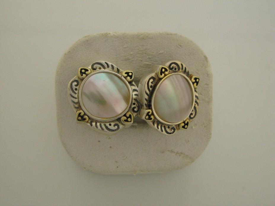 Ladies Sterling Silver Mother Of Pearl Earrings CNA Indonesia 925