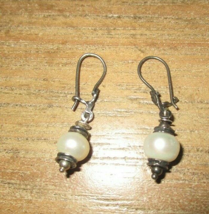 Silpada Sterling Silver Pearl Earrings W0922