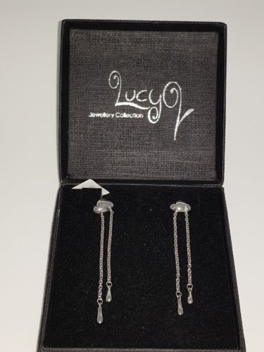 Lucy Q Rhodium plated on 925 Sterling Silver CLOUDS earrings Lucy Quartermaine ?