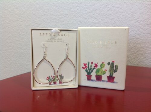 SEED & SAGE Sterling Silver Earrings Teardrop 2
