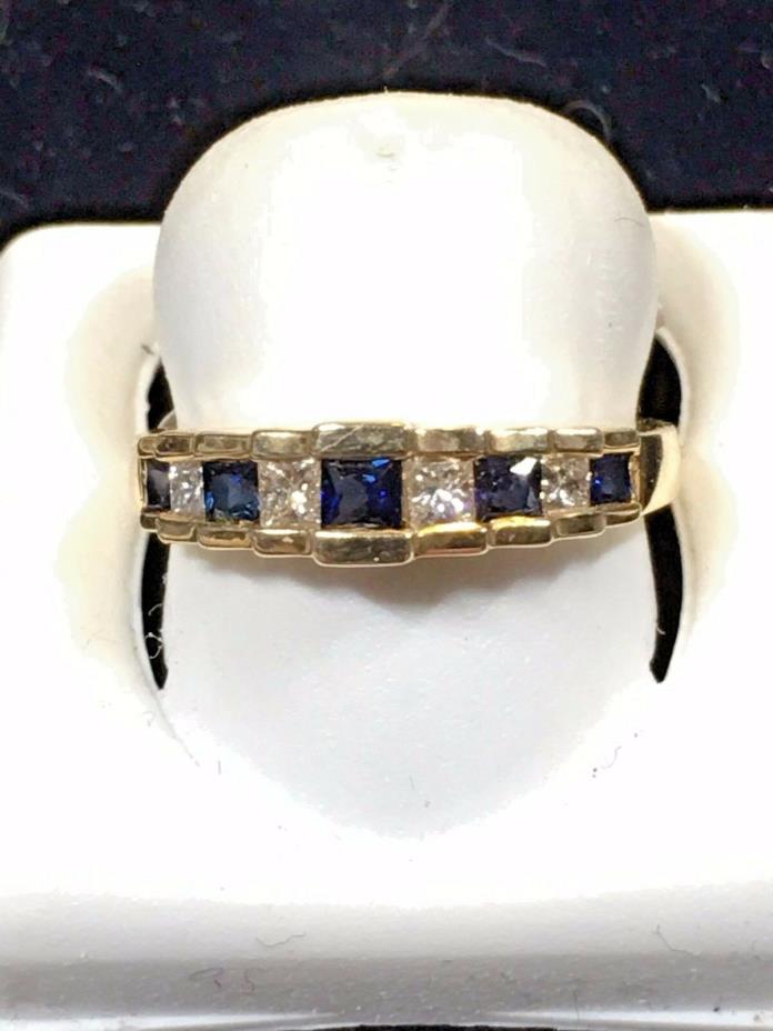 Ladies Sapphire + Diamond Ring