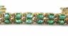 Fine 14Kt Gem Emerald Diamond Bracelet & Earrings 15.50CT