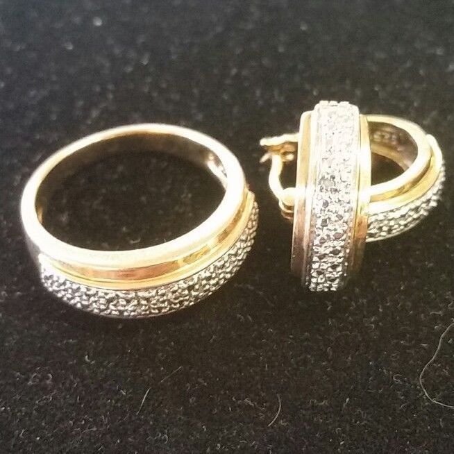 Sterling Silver Ring, size 9, and Earring set