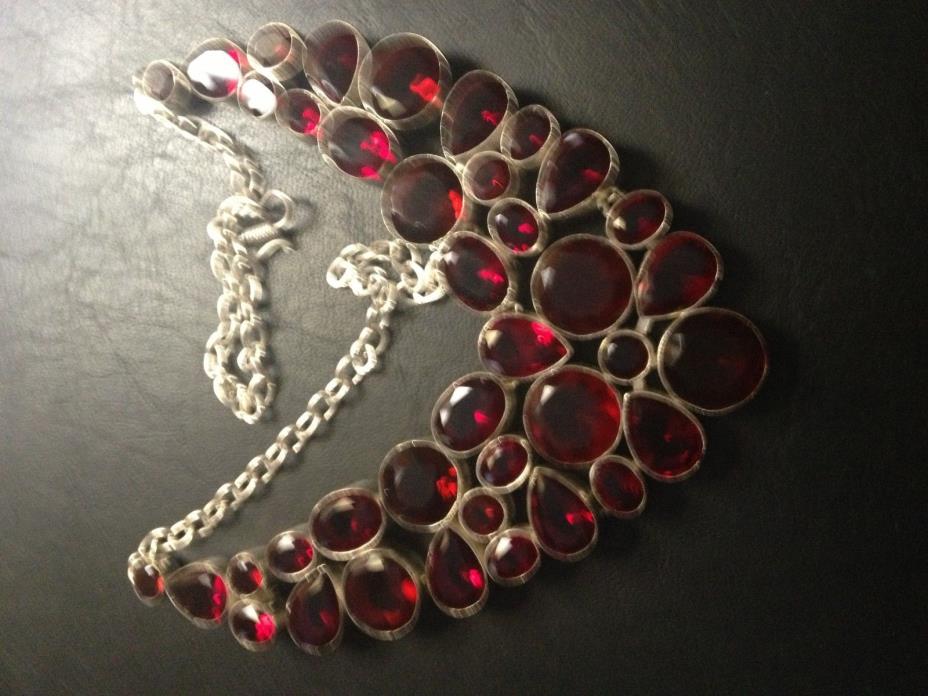 925 NECKLACE W/GARNET SETS