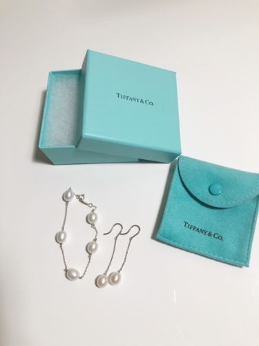 Tiffany & Co. Peretti Sterling Silver Pearls By The Yard Bracelet Earring Set