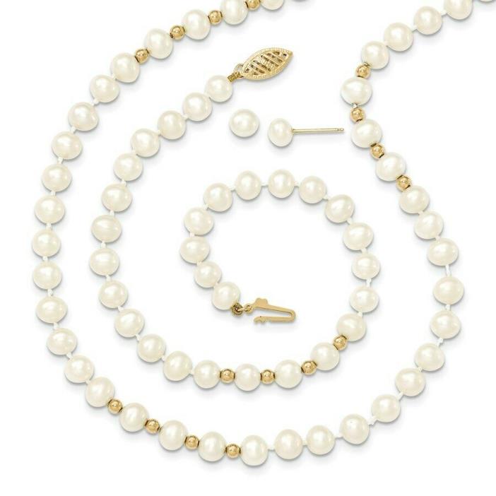 14KT Gold Bead Cultured Pearl 18