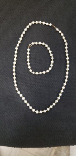 14kt Yellow Gold Bead & Pearl 18