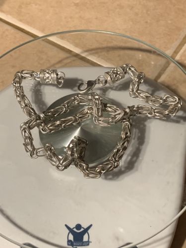 sterling silver byzantine necklace And Matching Bracelet
