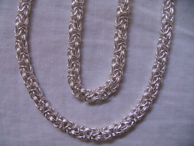 Italian Milor 925 Sterling Byzantine Necklace & Bracelet 28g 17