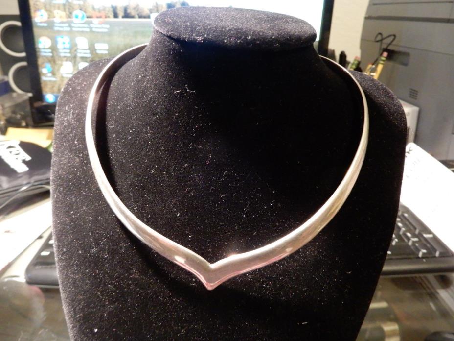 Sterling Silver .925 Taxco Chevron Necklace