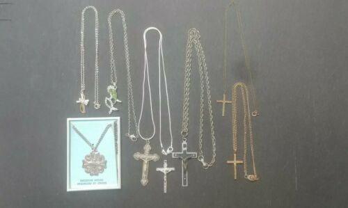 Vintage Jewelry Lot: Rhodium, Sterling Silver, CZ & 10k G.F. Pendants & Chains