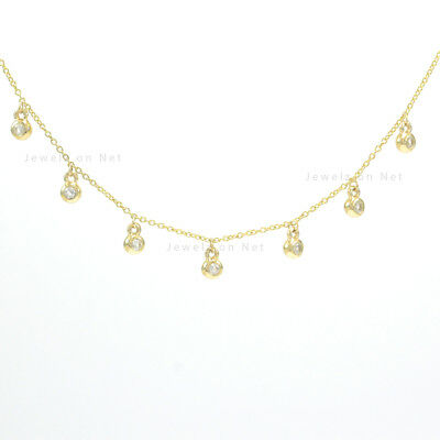 Natural 0.25 Ct. Diamond VS Clarity F Color Necklace Solid 14k Yellow Gold Fine