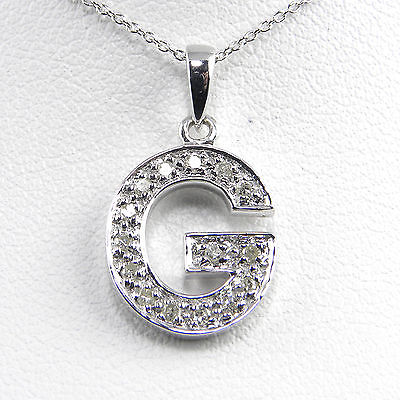 14KT Genuine Diamond Initial 