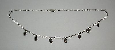 Sterling Silver Dangle Brown Colored Pearls 15 1/2