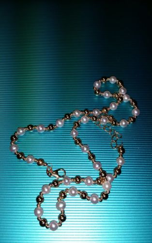 ETERNA GOLD Cultured Pearl 14K Gold Clasp & Beads  Necklace 18-20