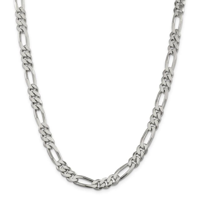 Sterling Silver 8mm Figaro Chain