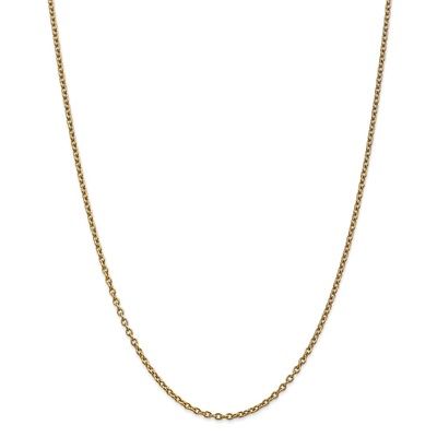 14k 2.4mm Cable Chain