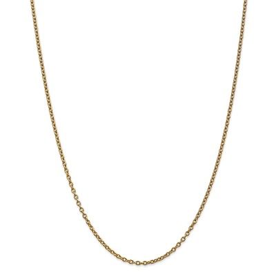 14k 2.4mm Cable Chain