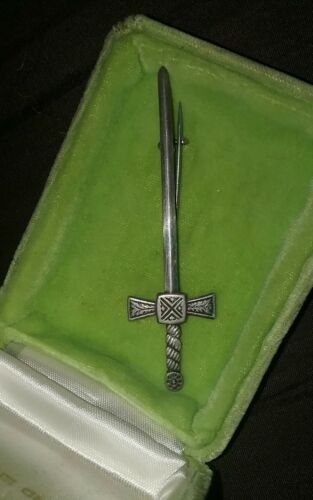 Vintage Frederick Narborough English Sterling Sword Pin! Made in Great Britain!