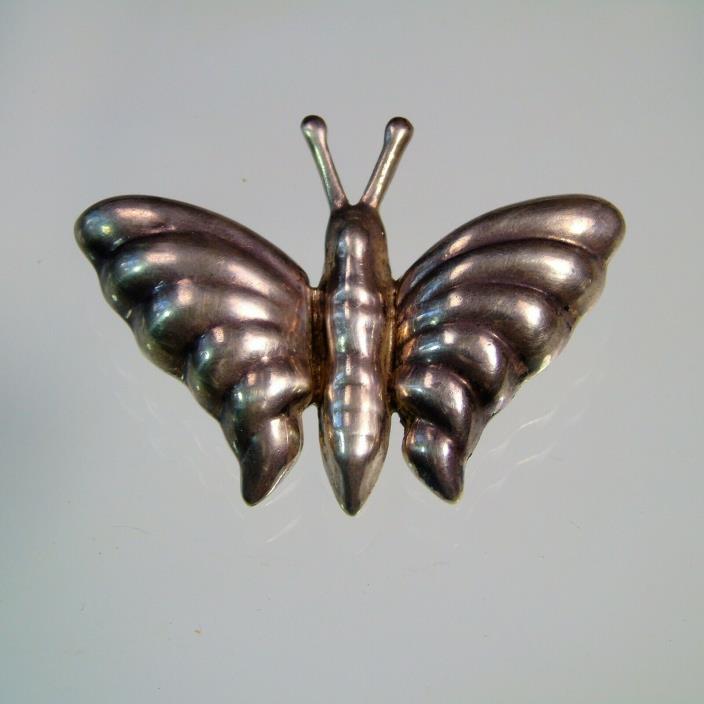 Vintage Large Butterfly TC 72 Signed TAXCO Mexico 925 Silver Brooch Pin Pendant