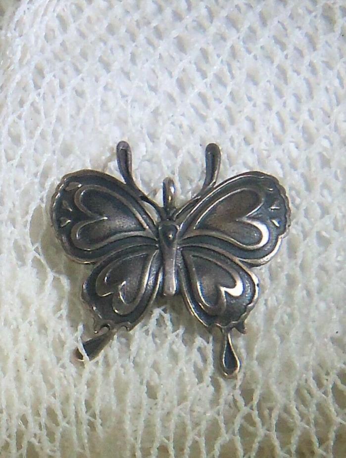 Butterfly Pin 925 Sterling Silver Decorative Wings