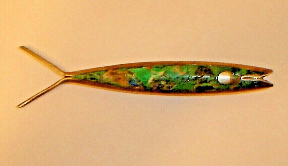 Vintage Taxco MMG Sterling Silver Barracuda Fish Brooch Pin .925 Mexico